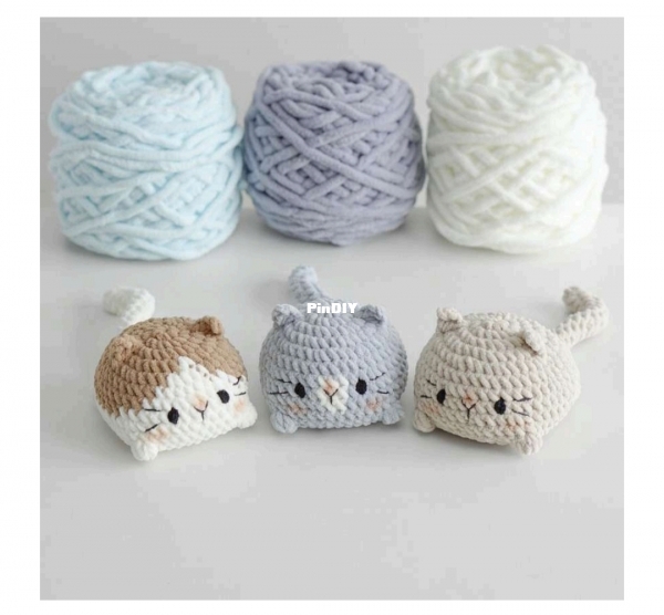 Pamidolls - Hanoi - No-sew 3in1 Cat Bun Cat Loaf Amigurumi Crochet Pattern Bundle, Digital PDF files ...