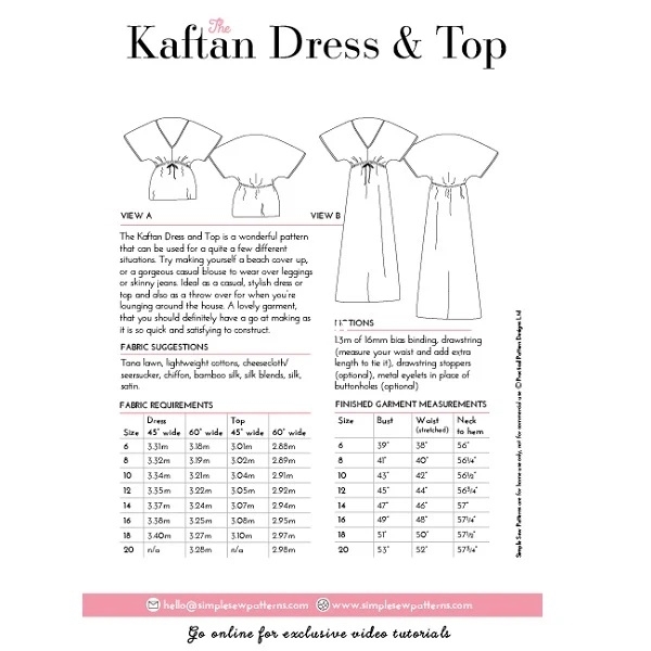 Kaftan Dress &amp; Top simple sew line art.jpg