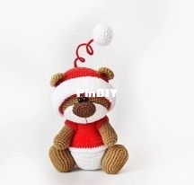 Crochet Wonders Design - Crochet Funny Bear - Olga Kurchenko -christmas clothes 18 cm