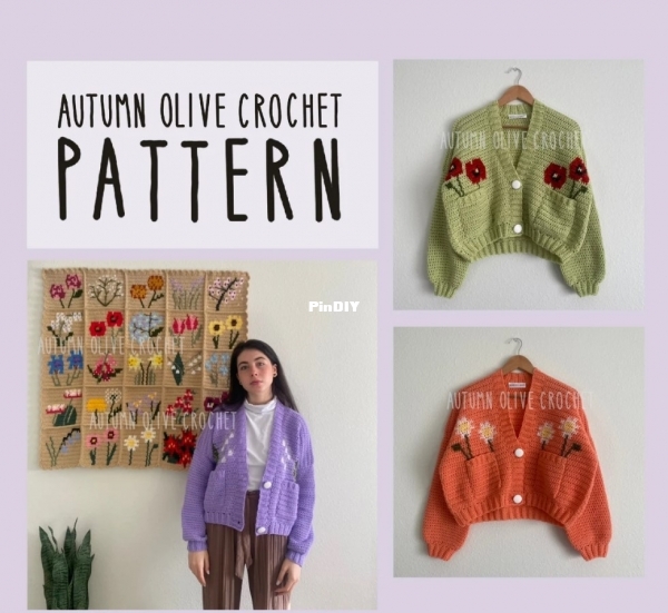 Autumn Olive Crochet - Autumn Olivia Ward - Pocket Full of Posies Cardigans, 25 .jpg