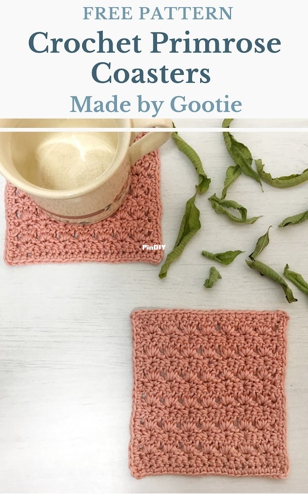 By Gootie - Catherines Wheel -Primrose Coasters