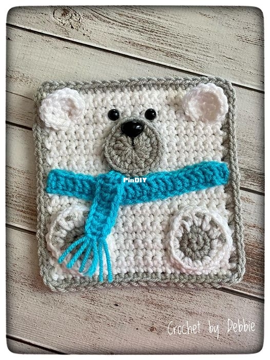Polar Bear Crochet Square