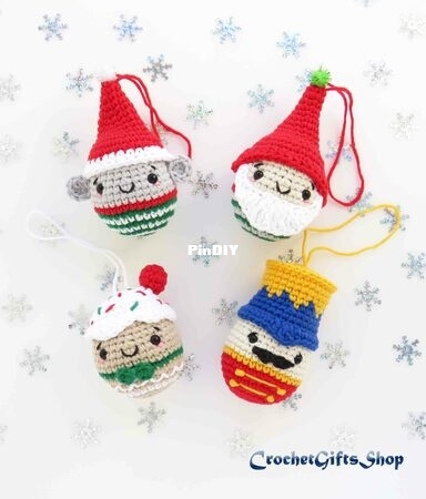 Crochet giftshop - Christmas ornaments Nutcracker and  