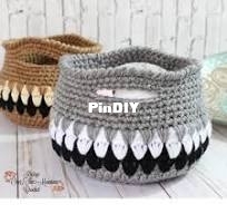 The Mountain Crochet - Diamond Illusion Basket