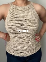 The crafty Crochetier - star stitch halter top