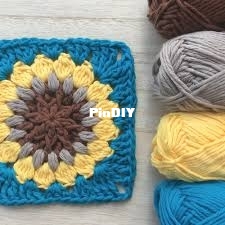 CORNWALL CROCHET - Sunflower Lovers Granny Square