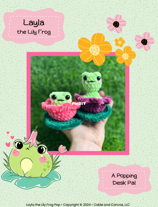 Layla the Lily Frog - Cable and Canvas