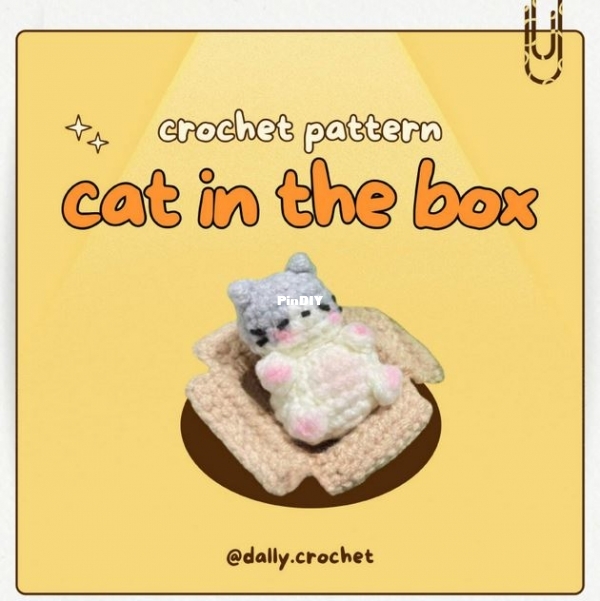 dally crochet cat in the box.JPG