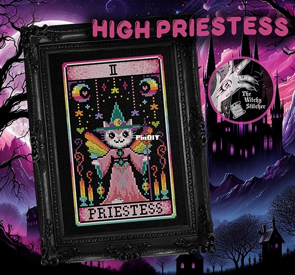 High Priestess - Nostalgic Tarot - cross stitch pattern - The Witchy Stitcher-2.jpg