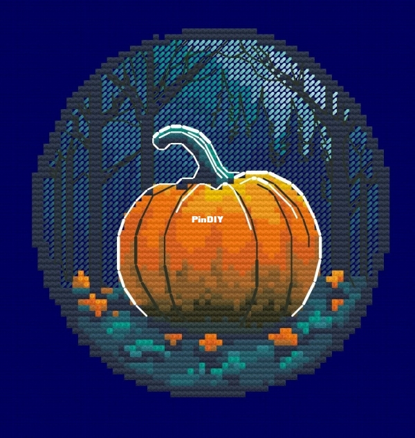 Maria Pechurina.A pumpkin in a gloomy forest.jpg