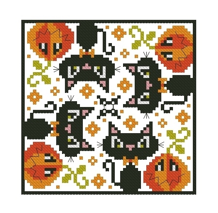 Durene Jones--Cat Biscornu Top.jpg