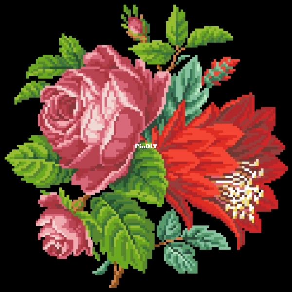 Roses and Epiphyllum Alena Grigorieva.jpg