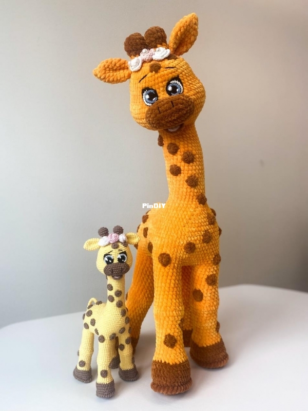 Evgenia knitted toys - Evgenia Gavrilova - Евгения Гаврилова - Жираф 61cm - Giraffe - Russian