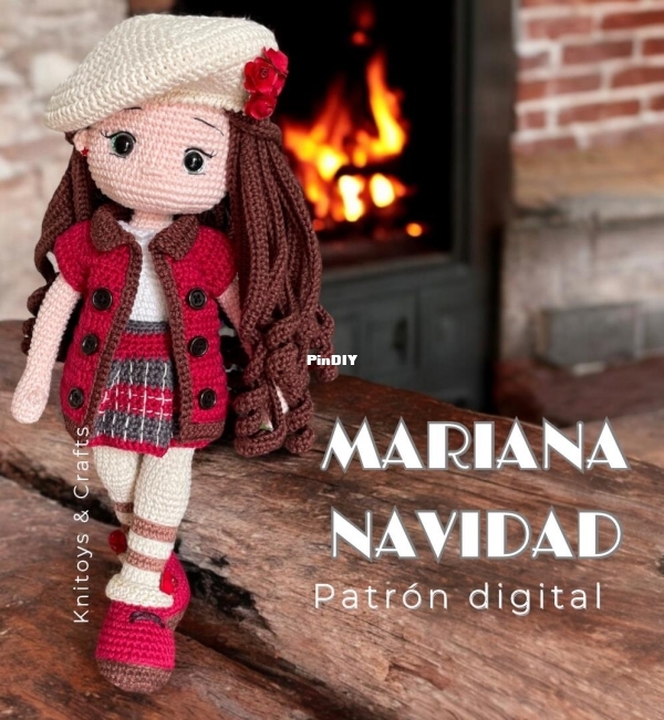 Knitoys & Crafts - Mariana Navidad 38cm - Spanish