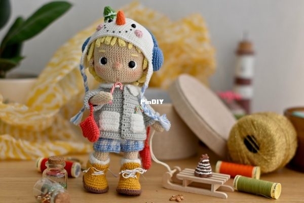 Funny Hook - Svetlana Maksimenko - Snowman Costume for Doll Fanny - English