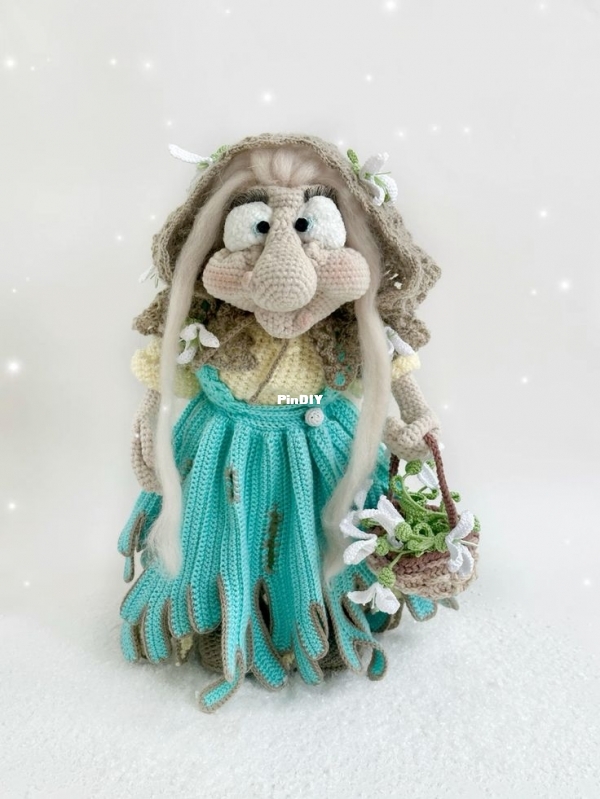 Svetlana Toys Shop - Svetlana Malyarik - Ведьма Весна - Spring witch 40cm - Russian