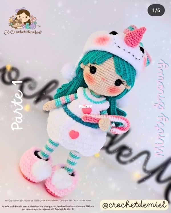 El Crochet de Miel - Miel y Galletas - Minty Snow - Spanish