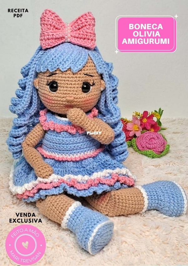 Feito a Mão - Mari Trevisan - Boneca Olivia - Portugues