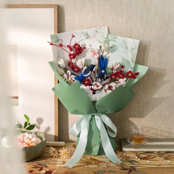 Auspicious Bird Bouquet Magpie Delight.jpg