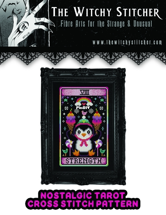 Strength - Nostalgic Tarot - cross stitch pattern - The Witchy Stitcher-1.jpg