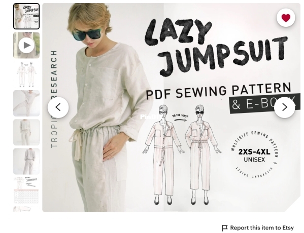 Lazy jumpsuit pattern