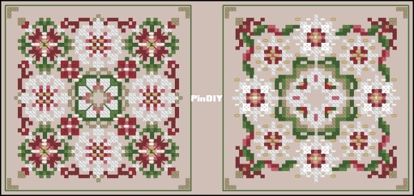 Just Nan JN335 Christmas Snowfall Biscornu XSD.jpg