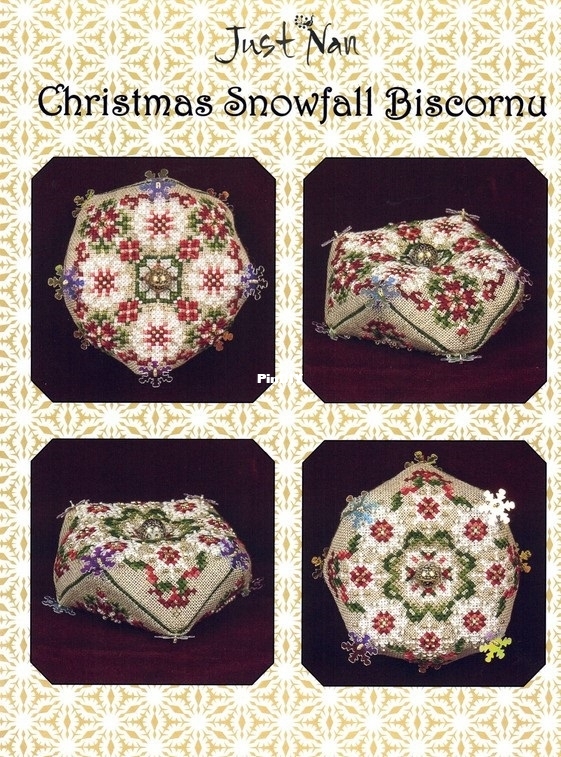 Just Nan JN335 Christmas Snowfall Biscornu.jpg