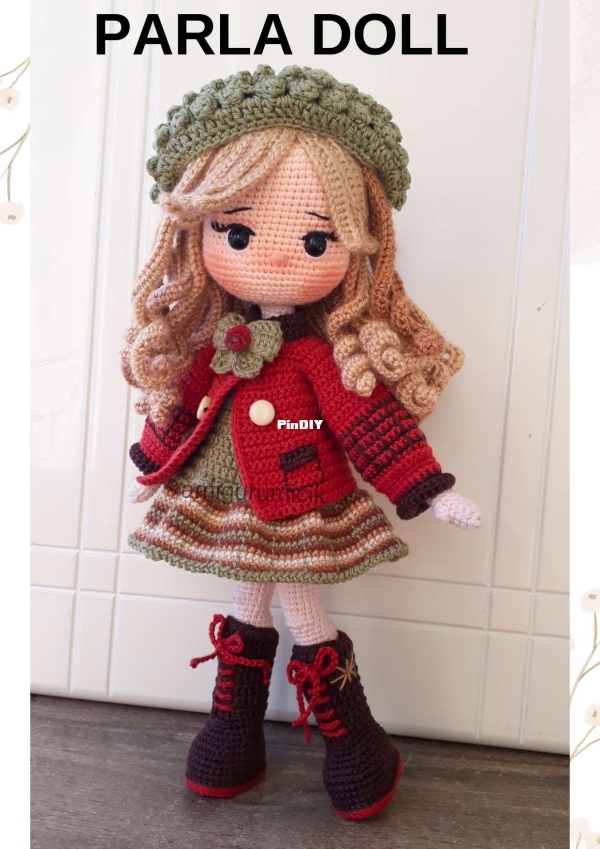 Amigurumicik - Parla Doll 35cm - English