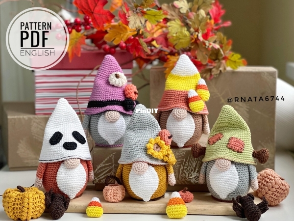 RNata - Natalia Ruzanova - Halloween gnomes - Sunflower, Candy, Ghost and Franke.jpg