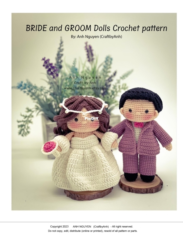 A Tiny Corner Us - Craft by Anh - Bride and Groom - English