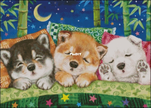 PF073-原井加代美 睡梦中的柴犬350w X 250h.jpg