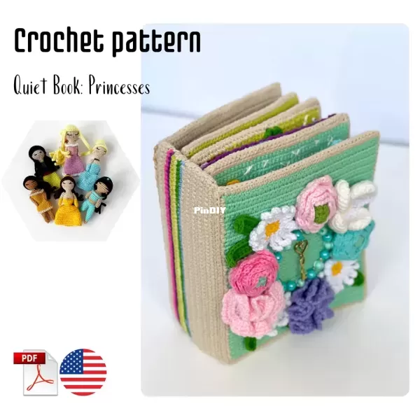 Crochet Pretty Pattern - Alina - Princess Quiet Book crochet pattern.webp
