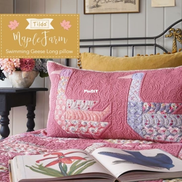 Tilda Swimming Geese Long Pillow Free