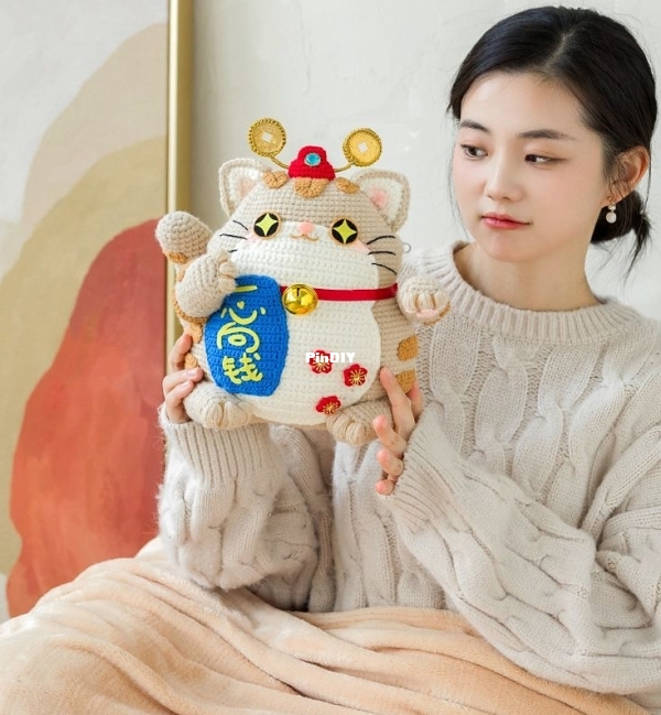 Susan's Family Money Cat Cushion Fortune Cat.jpg