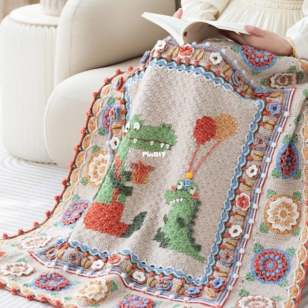 Susan's Family Animal Family Blanket the Crocodile Design.jpg