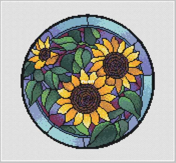 Stained Glass Sunflowers.png