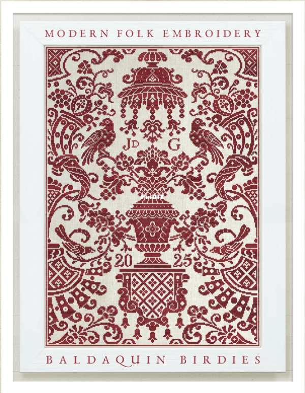 Modern Folk Embroidery - 2025 SAL Baldaquin Birdies.png