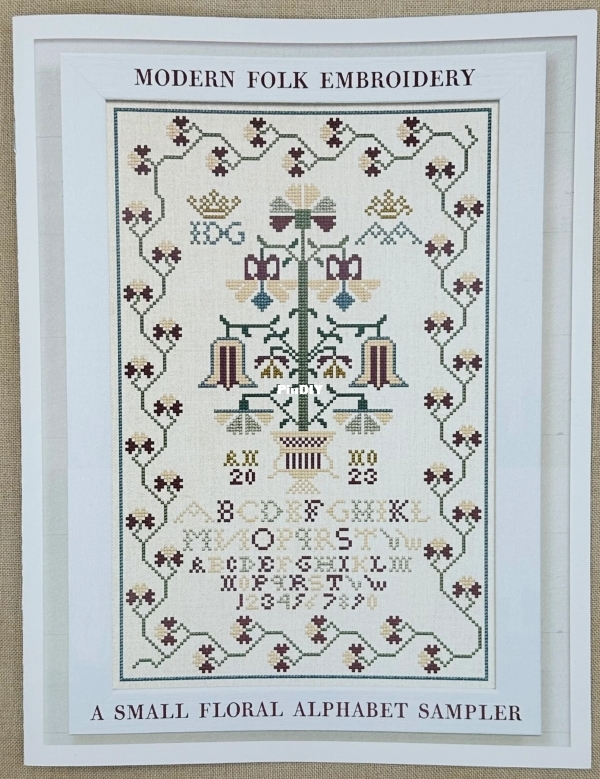 Modern Folk Embroidery - A small floral alphabet sampler-o.jpg