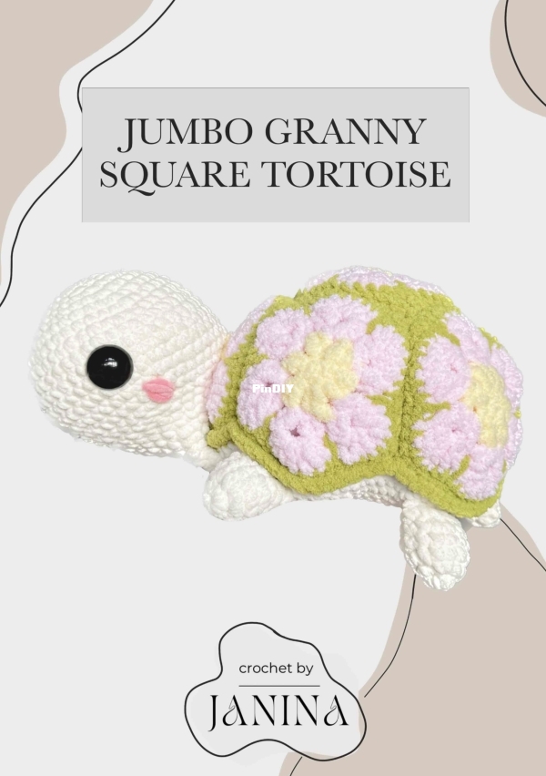 Crochet by Janina - Jumbo Granny Square Tortoise - English