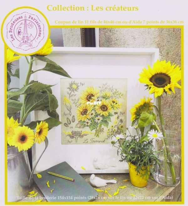Les Brodeuses Parisiennes LBP - Etudes Botaniques Les Tournesols_org.jpg