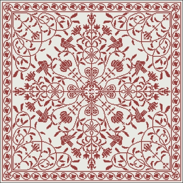 Modern Folk Embroidery - Fraktur Hex Cushion.jpg