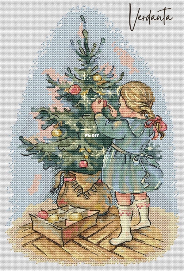 Masha decorates the Christmas tree.jpg