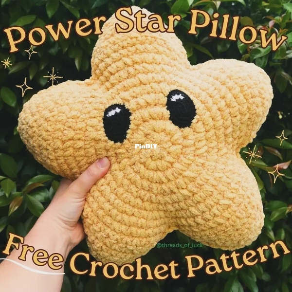 Threads of Luck Crochet - Nikita Luck - Power star pillow.jpg