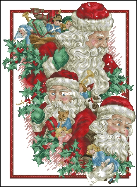 Janlynn 125-261 3 Faces of Santa.jpg