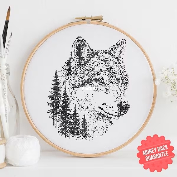 Monochrome - Wolf - DeliaCrossStitches..jpg