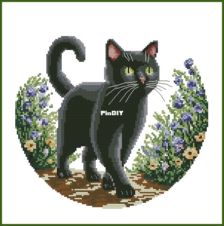 My_Brave_Stitch_Black_Cat_Walks_in_the_Garden.jpg