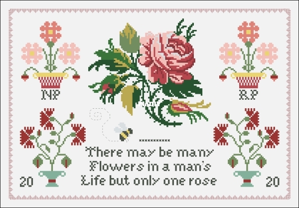 Hands Across the Sea Samplers - Only One Rose.jpg
