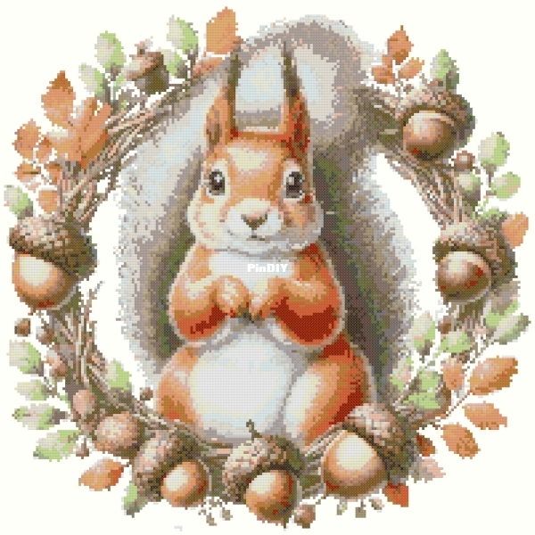 XStitchPatternX - Squirrel With Wreath repaint.jpg