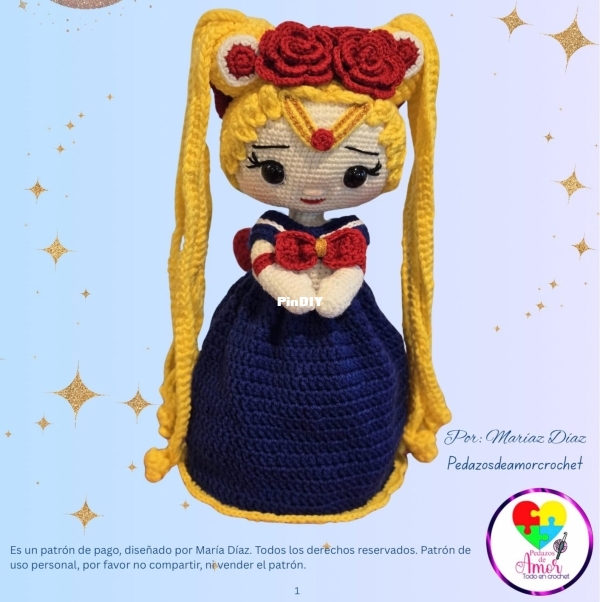 Pedazos de amor crochet - Maria Diaz - Muñeca Sailor Moon Ramo - Sailor Moon Bo.jpg