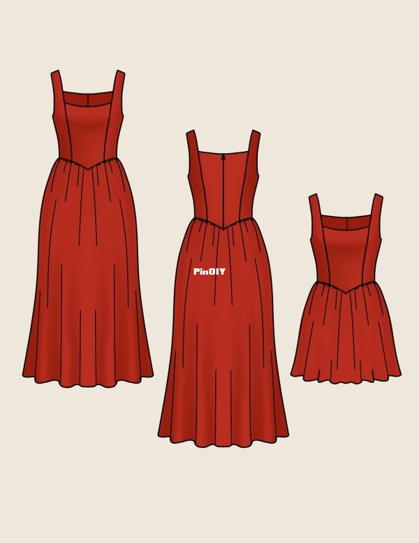 KianaBonolloDesigns_SquareNeckVWaistDress_LineDrawing.jpg